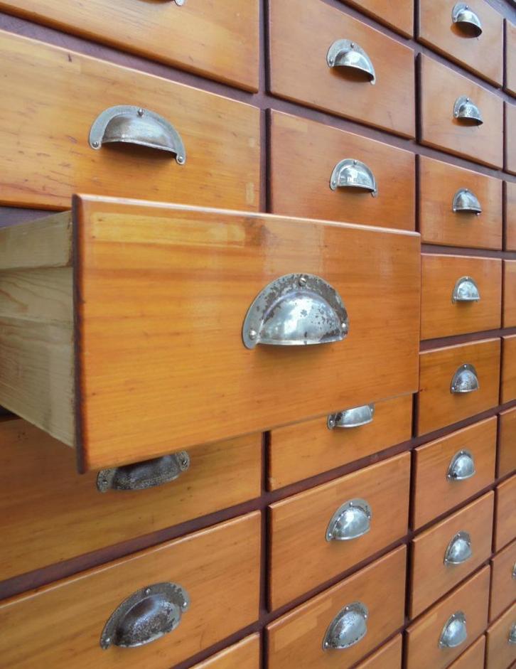 ladekast papierkast apothekerskast winkelkast, Huis en Inrichting, Kasten | Ladekasten, Gebruikt, 150 tot 200 cm, 100 tot 150 cm