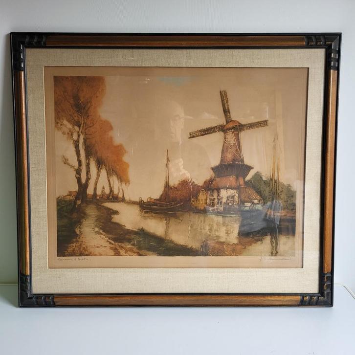 Grote kleurenets van Julien Van Santen (1893 – 1936), Antiek en Kunst, Kunst | Etsen en Gravures, Ophalen