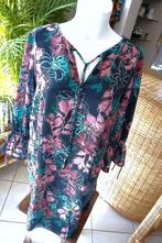 opfleurend bebloemd uniek losse jurk, Kleding | Dames, Maat 38/40 (M), Zwart, Ophalen of Verzenden, Zo goed als nieuw