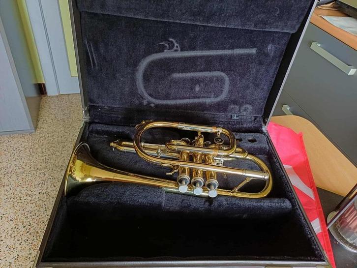 CORNET A PISTONS COURTOIS CHAMBORD II, Muziek en Instrumenten, Blaasinstrumenten | Trompetten, Zo goed als nieuw, Overige typen