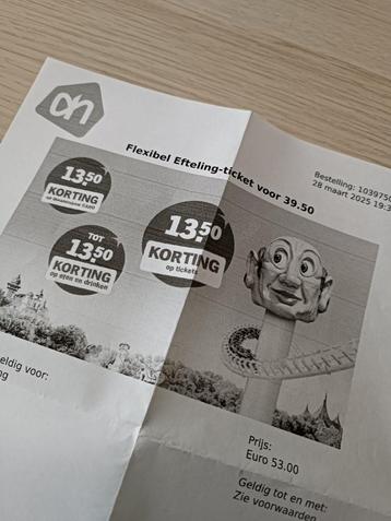 Flexibel inkomticket Efteling, Enlèvement, Neuf, Autres types
