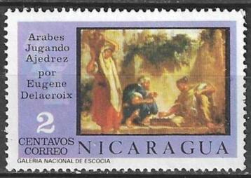 Nicaragua 1976 - Yvert 1034 - Schaakspelers - 2 c. (ZG) beschikbaar voor biedingen