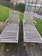 Ligzetel in teak, Tuin en Terras, Ophalen, Gebruikt, Hout, Verstelbaar