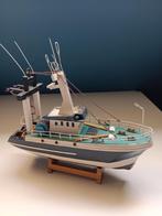 Blauw model visserboot, Ophalen of Verzenden, Gebruikt