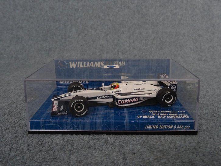 F1 BMW Williams FW22 R. Schumacher GP Brazil Minichamps 1:43, Hobby & Loisirs créatifs, Voitures miniatures | 1:43, Utilisé, Voiture