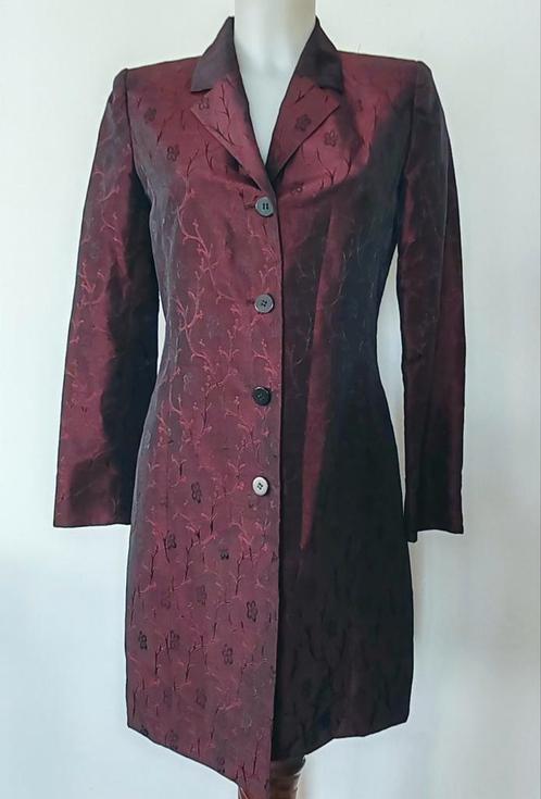 ETAM Vintage getailleerde lange jas maat S, Kleding | Dames, Jassen | Zomer, Zo goed als nieuw, Ophalen of Verzenden