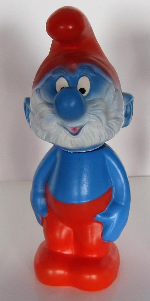 grote smurf badschuimflacon (leeg), Collections, Schtroumpfs, Utilisé, Grand Schtroumpf, Enlèvement ou Envoi