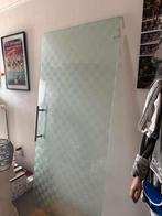 Glazen taatsdeur 2,01x0,93 met scharnieren en klinken, Doe-het-zelf en Bouw, Deuren en Vliegenramen, Ophalen, Zo goed als nieuw