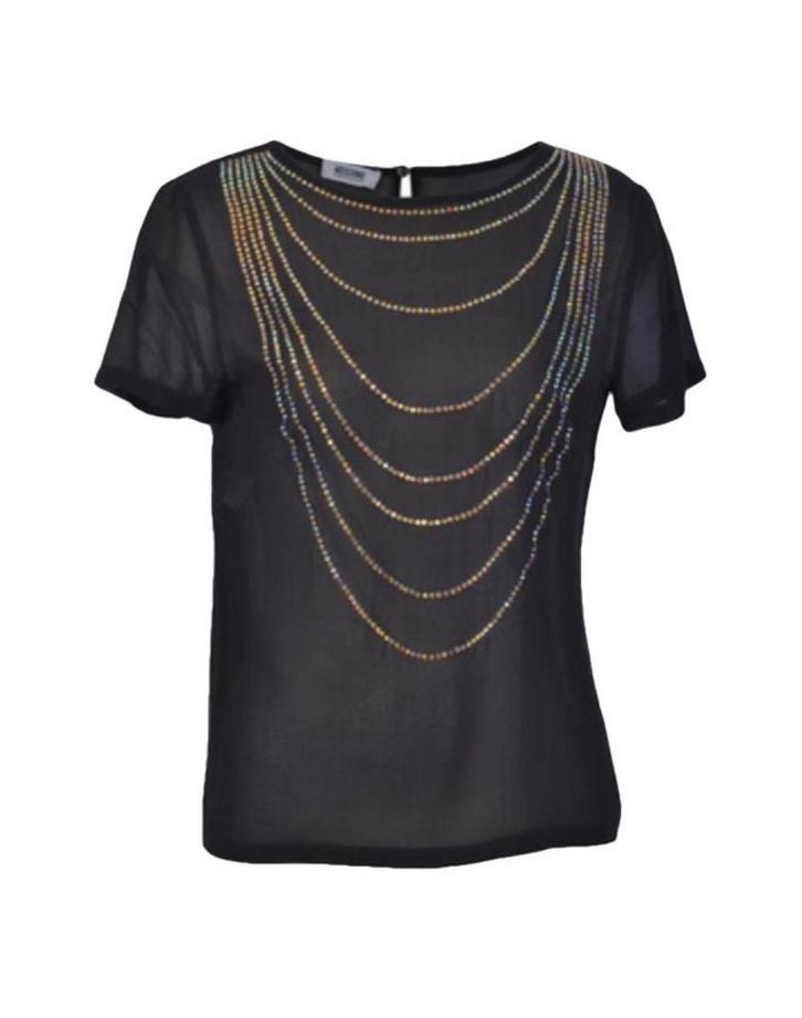 Moschino zwarte zijden blouse, Kleding | Dames, Blouses en Tunieken, Nieuw, Maat 38/40 (M), Zwart, Ophalen of Verzenden