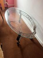 Ovale salontafel, Huis en Inrichting, Ophalen, Glas