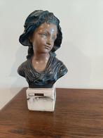 Bronzen buste vrouw, Antiek en Kunst, Kunst | Beelden en Houtsnijwerken, Ophalen