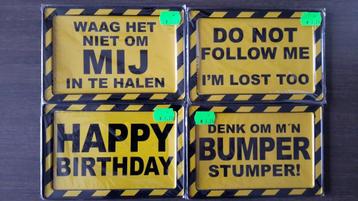 Lot / partij metalen bordjes ( NIEUW ) beschikbaar voor biedingen