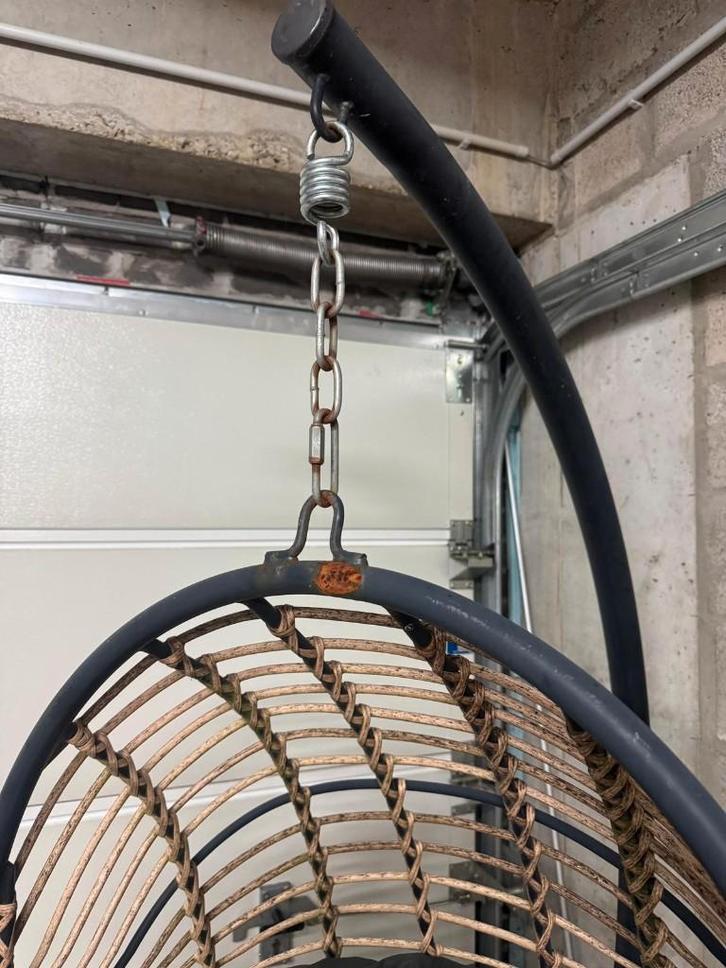 Fauteuil suspendu avec coussins gris, Jardin & Terrasse, Chaises de jardin, Enlèvement