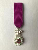 Mini medaille Ridder Leopoldsorde, Verzamelen, Ophalen of Verzenden, Landmacht, Lintje, Medaille of Wings
