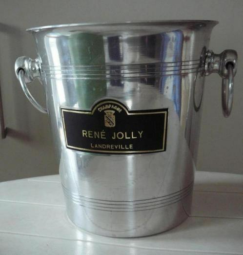 oude Champagne koel emmer René Jolly eighties hoogte 20 cm, Huis en Inrichting, Keuken | Servies, Gebruikt, Kom(men), Effen, Overige materialen