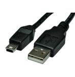 USB-A / Mini USB Kabel Lang 100cm 1,00meter Zwart of Grijs, Ophalen of Verzenden, Gebruikt