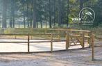 Opschroef omheining hout, Paddock, Weide Afrastering, Rijbak, Dieren en Toebehoren, Stalling en Weidegang, Weidegang, 4 paarden of pony's of meer