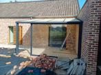 Aluminium overkapping met drie delig glazen schuifraam, Tuin en Terras, Ophalen, Gebruikt, Veranda