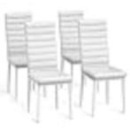 Chaises de salle à manger. 4 chaises., Wit, Leer, Ophalen of Verzenden, Zo goed als nieuw