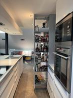 Keuken met keukeneiland te koop incl. toestellen van AEG, Gebruikt, Wit, Ophalen, Met kookeiland