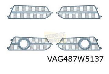 Audi A6 (3/11-5/16) voorbumpergrille Links (+ml) (9B9 satijn beschikbaar voor biedingen