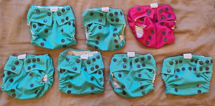 Set ecologische wasbare luiers en luiers TE2 - La Renarde, Kinderen en Baby's, Overige Kinderen en Baby's, Gebruikt, Ophalen of Verzenden