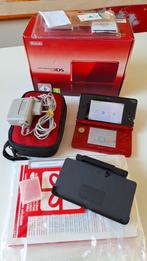 Nintendo 3DS Metallic Red CTR-001 compleet in doos, Met beschermhoes of tas, Gebruikt, Ophalen of Verzenden, 3DS