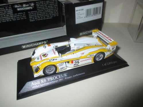 Minichamps / Audi R8 (Ara/Kristensen) / 1:43 / Mint in box, Hobby en Vrije tijd, Modelauto's | 1:43, Nieuw, Auto, MiniChamps, Ophalen of Verzenden