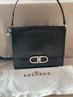 Sac à main noir Delvaux double D, Enlèvement ou Envoi, Comme neuf, Noir, Sac à main