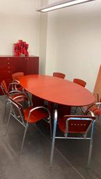 Eettafel 8 personen met 2 verlengstukken, Huis en Inrichting, Ophalen, Gebruikt, 100 tot 150 cm, Vijf personen of meer
