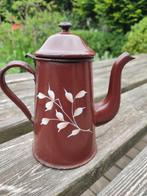 Ancienne cafetière émaillée avec décor, Ophalen of Verzenden