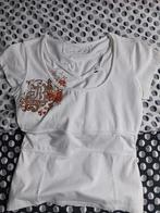 Tshirt blanc, Comme neuf, Taille 38/40 (M), Sweat, Sans manches