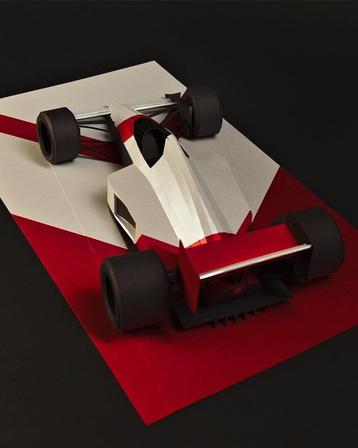 Formula 1 Legend Papercraft Car sculpture 