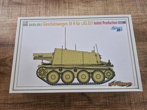 Dragon Geschützwagen 38 H für s.IG.33/1 1/35, Hobby en Vrije tijd, Modelbouw | Auto's en Voertuigen, Zo goed als nieuw, Tank, 1:32 tot 1:50