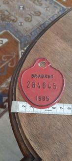 ancienne plaque de vélo Brabant 1985 no 284845, Enlèvement ou Envoi