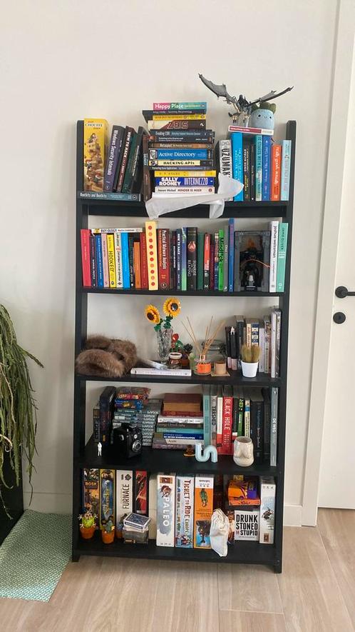 Boekenrekje zwart, Huis en Inrichting, Kasten | Boekenkasten, Gebruikt, Ophalen