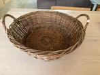Rieten mand (ruim en laag model), Ophalen, Gebruikt, Mand, Rond