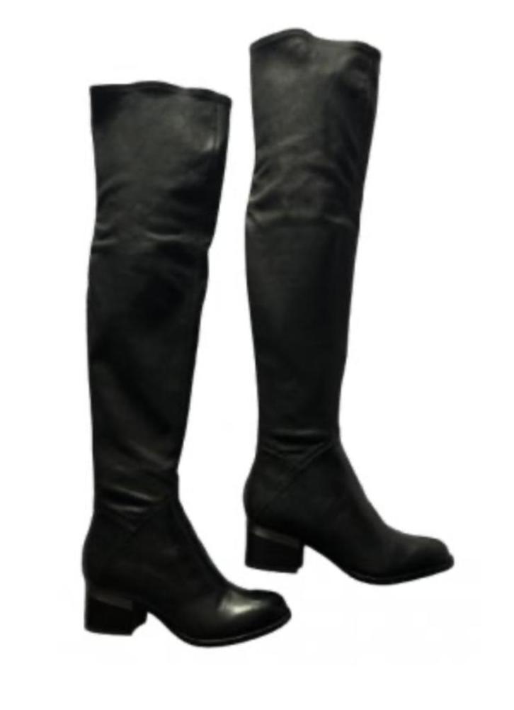 Rachel Zoe 100% leder knielaarzen - EUR 36, Kleding | Dames, Schoenen, Nieuw, Hoge laarzen, Zwart, Verzenden