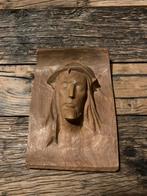 Vintage Carved Wooden Jesus plaque relief wall, Antiek en Kunst, Ophalen of Verzenden
