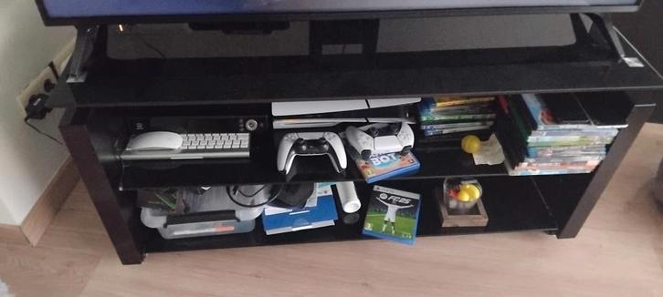 TV meubel, Maison & Meubles, Armoires | Mobilier de télévision, Utilisé, Moins de 100 cm, 100 à 150 cm, 25 à 50 cm, Verre, Enlèvement