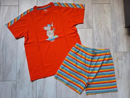 ★ M140 - Woody Zomerpyjama thema nijlpaard, Kinderen en Baby's, Kinderkleding | Maat 140, Zo goed als nieuw, Jongen, Nacht- of Onderkleding
