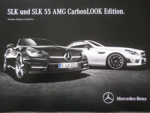Mercedes SLK & 55 AMG CarbonLook Edition 2014 Brochure, Boeken, Auto's | Folders en Tijdschriften, Mercedes, Verzenden