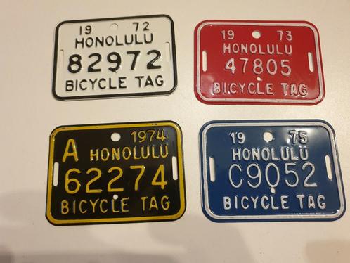 Hawaiaanse fietplaten, Verzamelen, Overige Verzamelen, Zo goed als nieuw, Ophalen of Verzenden