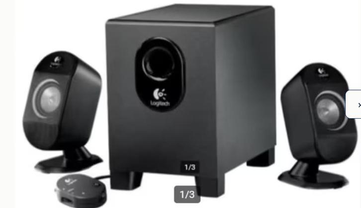 Logitech X-210 speakers, Computers en Software, Pc speakers, Gebruikt, Ophalen