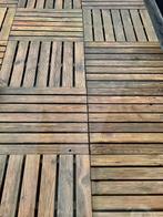 10,5 m2 houten terrastegels / vlondertegels 50 x 50 cm, Ophalen, Gebruikt