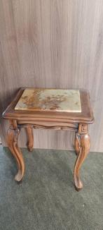 Vintage bijzettafeltje, Minder dan 55 cm, Gebruikt, Vintage, Rechthoekig