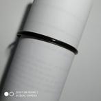 Bracelet noir & métal., Noir, Acier, Utilisé, Enlèvement ou Envoi