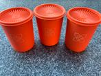 Tupperware 3 stuks - zonnedeksel, Ophalen, Gebruikt, Oranje, Bus of Trommel