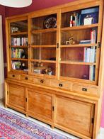 Vitrinekast teak, Huis en Inrichting, Ophalen, Gebruikt, 200 cm of meer, Glas