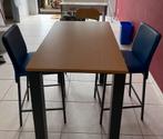 Tafel met 2 stoelen, tafelhoogte 90cm., Huis en Inrichting, Barren, Gebruikt, Inclusief barstoelen, Ophalen